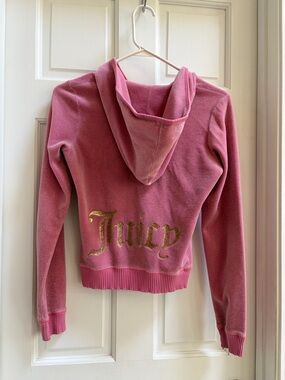 Juicy Couture Pink Sparkle Zip Hoodie